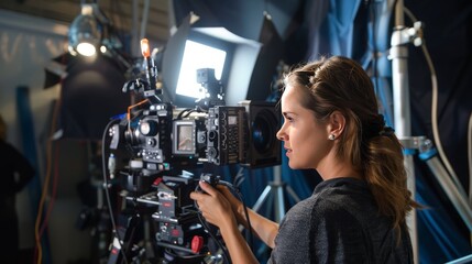 Female Professional on a Film Set