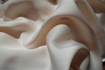 Jammed simple unprinted light beige rayon fabric