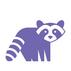 Raccoon logo. Icon design. Template elements	