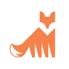 Fox logo. Icon design. Template elements	