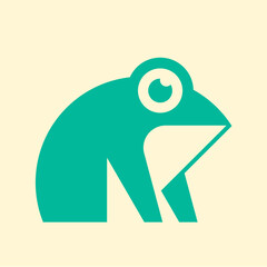 Frog logo. Icon design. Template elements	