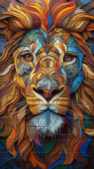 Lion_Portrait_In_African_tiles_in_the_style_of_hyperrealistic_style (11)