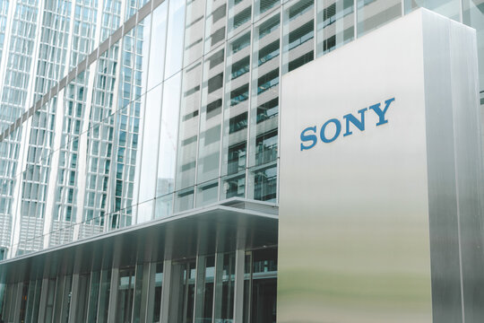 Sony Group Headquarters Building in Shinagawa Tokyo Japan.