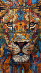 Lion_Portrait_In_African_tiles_in_the_style_of_hyperrealistic_style (12)
