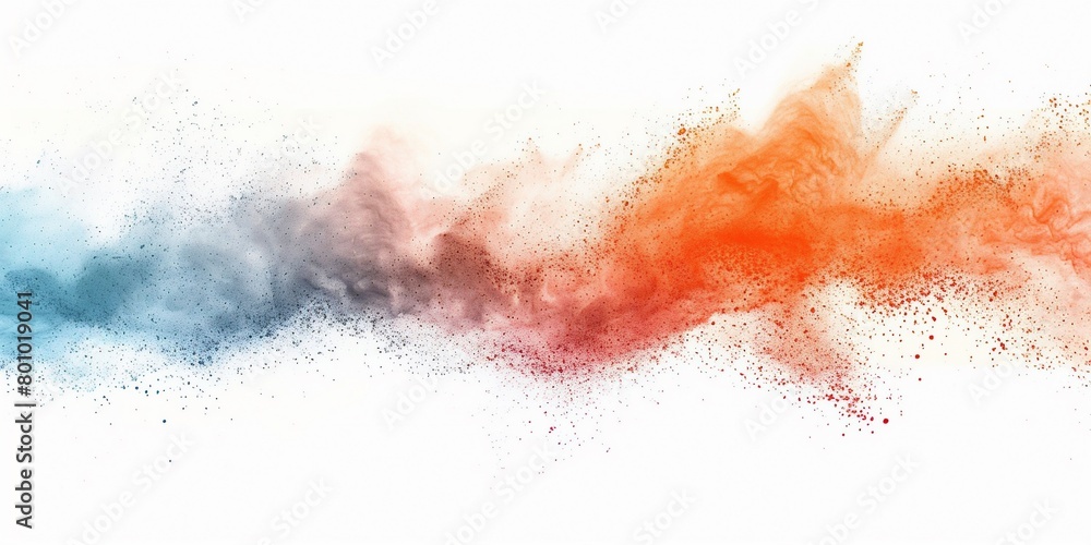 Aufkleber abstract background of summer tone coloured powder exploding in white background.