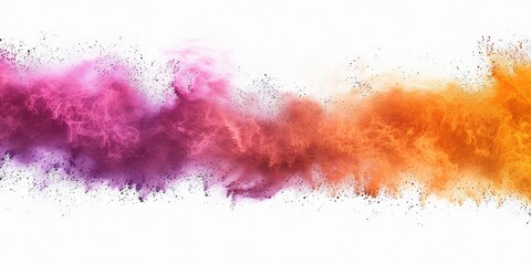Obraz premium abstract background of summer tone coloured powder exploding in white background.