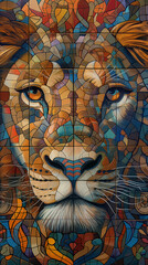 Lion_Portrait_In_African_tiles_in_the_style_of_hyperrealistic_style (17)