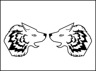 Illustration of wolf 