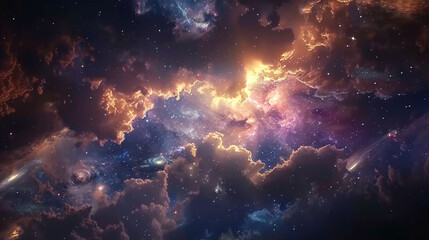 Enchanting murmurs of a starlit symphony, conducted by the gentle hand of the universe in the grand theater of space.