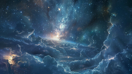 Enchanting murmurs of a starlit symphony, conducted by the gentle hand of the universe in the grand theater of space.