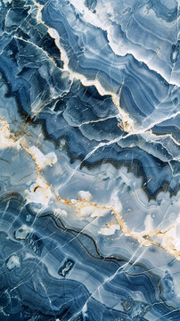 Blue Macauba marble with striking blue tones and intricate patterns