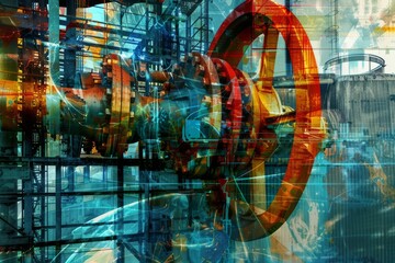 Artistic fusion of industrial equipment