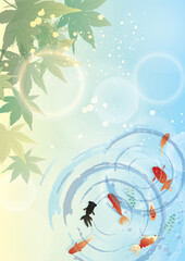 涼しい夏の和風イメージ背景
