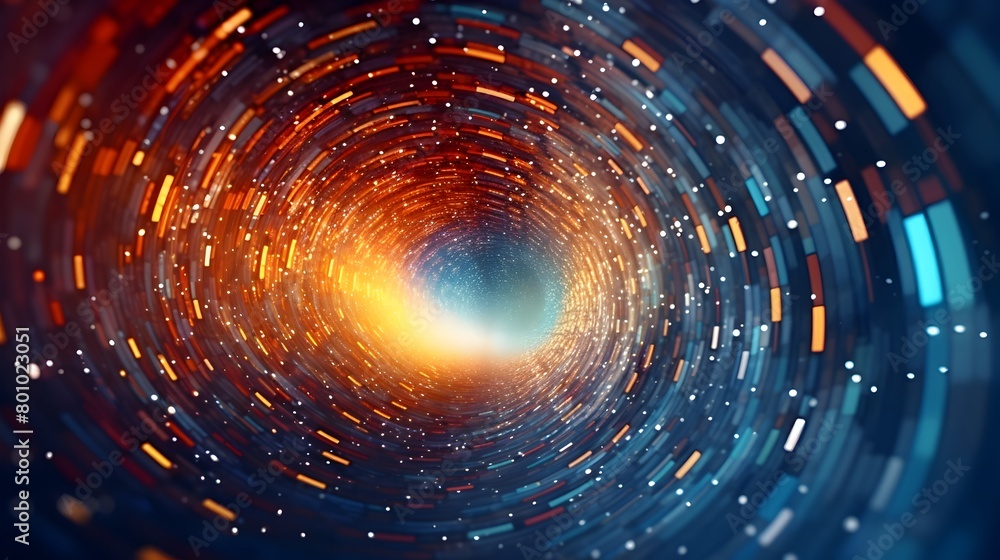Aufkleber step into a world of visual wonder with abstract particles circle background, where swirling colors 