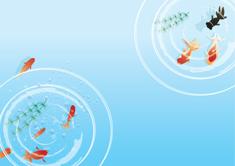 涼しい夏の和風イメージ背景
