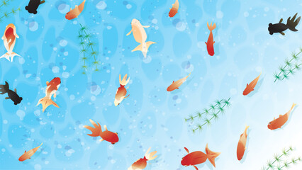 涼しい夏の和風イメージ背景
