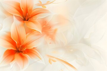 Elegant Orange Flower Blossoms in Serene Floral Design