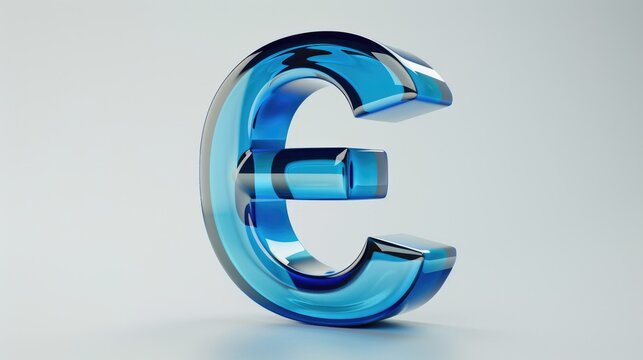 Blue Letter E Sigma Business Symbol on White Background. Illustrative Logotype and Icon Concept
