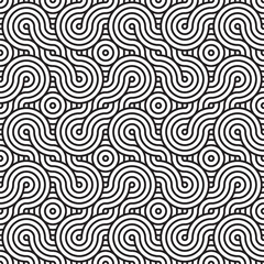 Abstract Black geometric pattern on a white background. Poster. Card. Print. Textile. Seamless abstract background. Vector illustration.