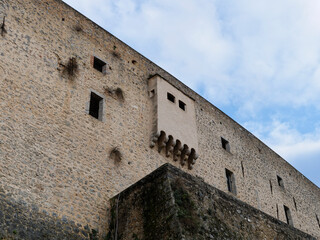 View of the Malaspina Castle in Massa in Tuscany