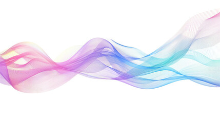 Embark on a magical journey through the realms of possibility and let your dreams take flight with whimsical gradient lines in a single wave style isolated on solid white background