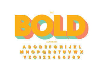 Vector of stylized modern font and alphabet