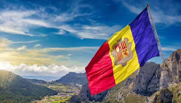 The Flag of Andorra.