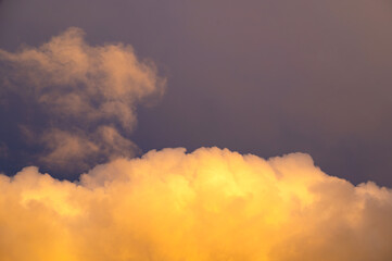 Big cloud in the evening light