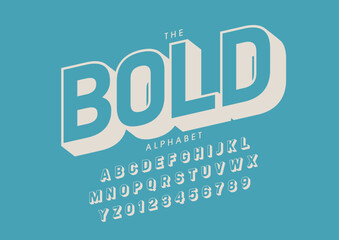 Vector of stylized modern font and alphabet