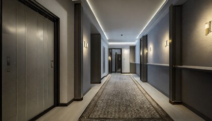 マンションやホテルの廊下