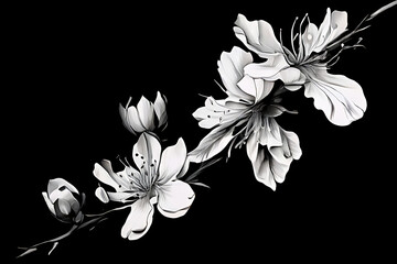 white flowers Generatve Ai