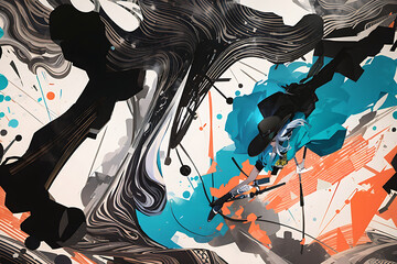 abstract background with splashes Generatve Ai