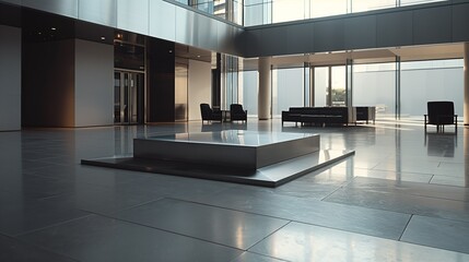 A Stainless Steel Sculpture in the Middle of a Hotel Lobby.