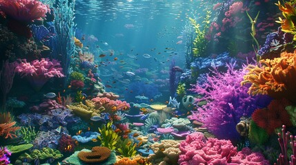 coral reef and fishes