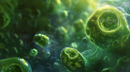 Obraz premium cell in liquid environment.