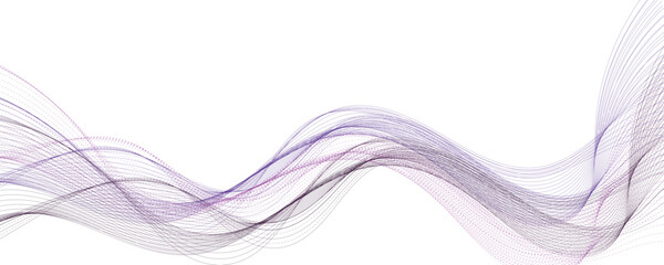 Purple background with flowing wave lines. Futuristic technology concept. Vector illustration

