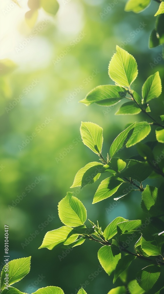 Poster A Vertical Image Of A Sunlight Filtering Through The Leaves Of A Tree.
