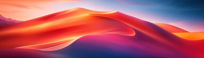 A beautiful landscape of a desert with vibrant colors