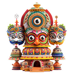Fototapeta premium Happy rath yatra, Lord Jagannath. Ai Generated