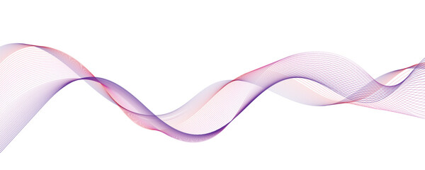 Purple background with flowing wave lines. Futuristic technology concept. Vector illustration
