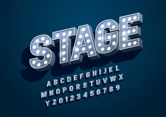 Vector of stylized modern font and alphabet