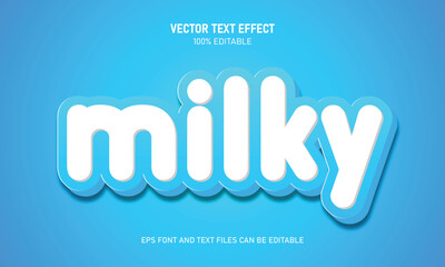 Milky  editable text effect trending style modern
