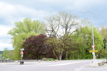 crossroads at the border in Echternach, bridge to Echternacherbrück
