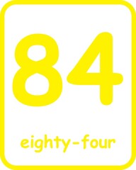 Flashcard for homeschool, Kindergarten and Pre-Flashcard Numbers for Kids. School Activity. Flash cards for practicing reading skills. Learning numbers for preschool.
