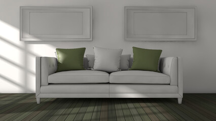 3D illustration of interior design