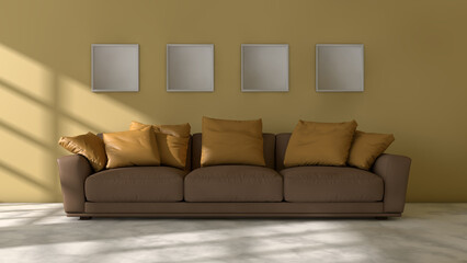 3D illustration of interior design