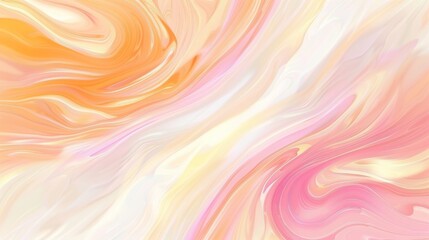 Abstract Swirls of Pink and Orange in Fluid Art Design