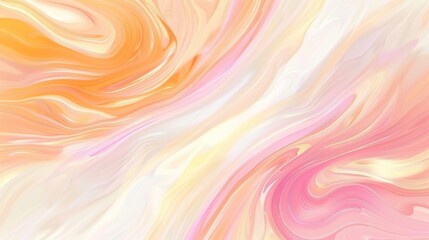 Obraz premium Abstract Swirls of Pink and Orange in Fluid Art Design