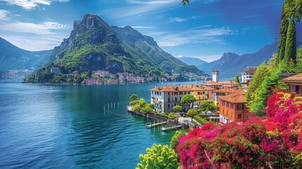 Lugano Lakeside Setting Skyline