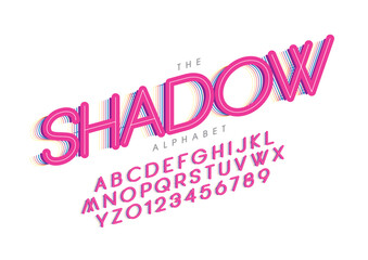 Obraz premium Vector of stylized modern font and alphabet